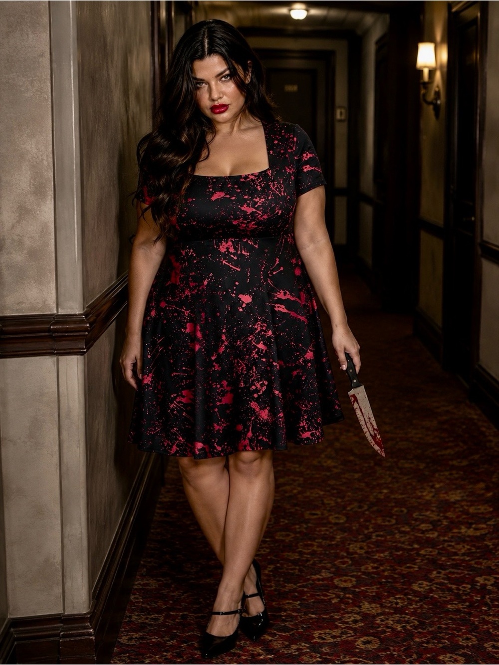 TORRID Halloween Blood Splatter A-Line Dress